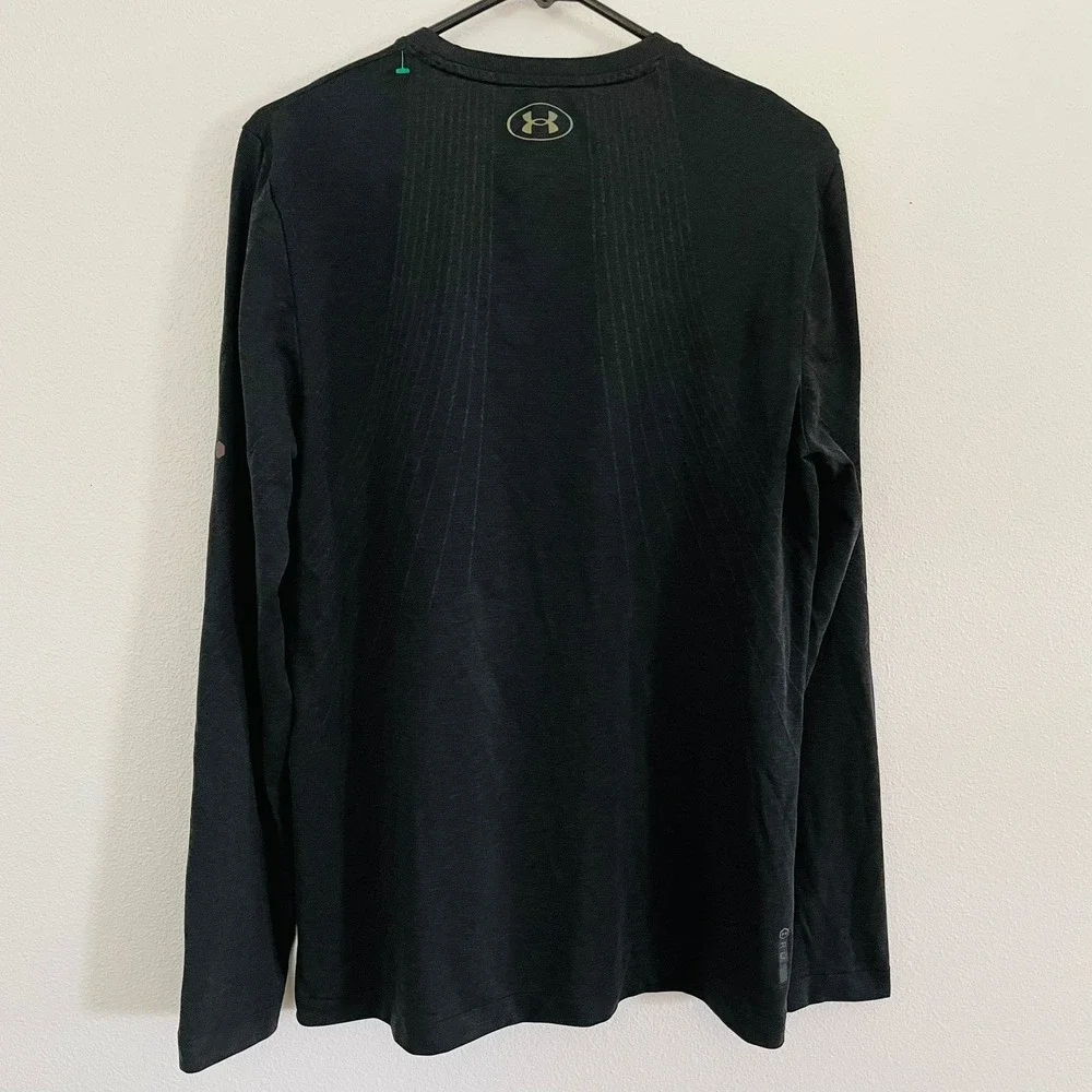 Under Armour Shirt Utah Utes Volleyball Rush HeatGear Black Mens Medium Gorpcore - Picture 5 of 6
